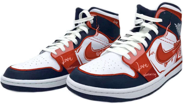 【定制鞋款】Air Jordan 1 Mid '致爱' 554724-174(TEAM64-男款情人节主题) Lookbook 【定制鞋款】Air Jordan 1 Mid '致爱' 554724-174(TEAM64-男款情人节主题)