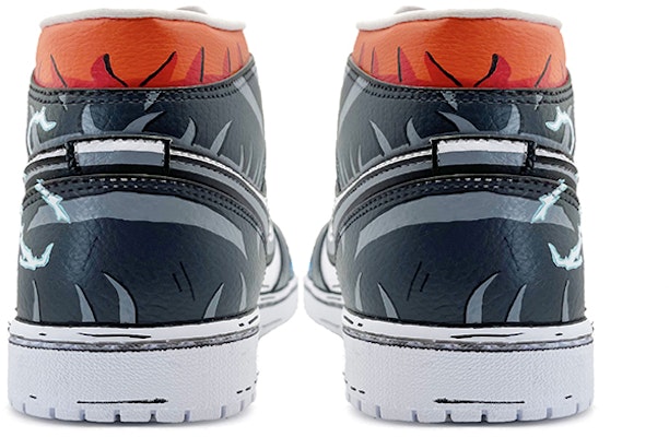 【定制球鞋】 Jordan Air Jordan 1 Mid 自在極意功 二次元 中幫 復古籃球鞋 男款 黑藍紅 Shop 【定制球鞋】 Jordan Air Jordan 1 Mid 自在極意功 二次元 中幫 復古籃球鞋 男款 黑藍紅