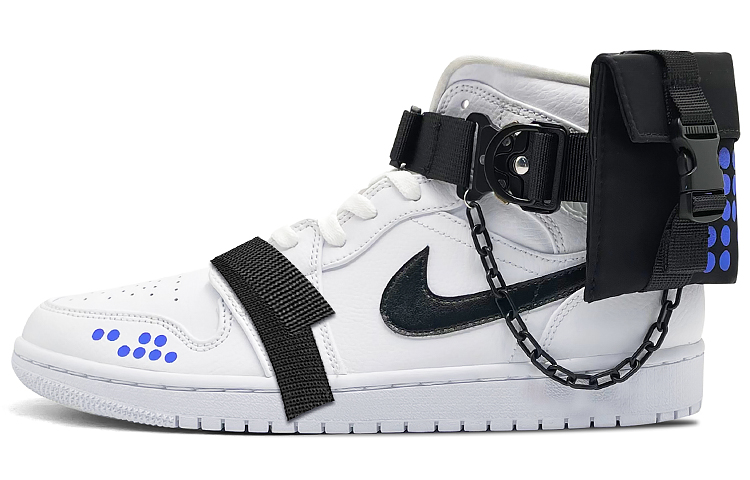 Buy 【客製球鞋】Jordan Air Jordan 1 Mid 機能風 戰術包 條形碼 中幫 復古籃球鞋 男款 黑紫