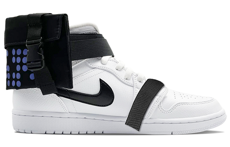 Order 【客製球鞋】Jordan Air Jordan 1 Mid 機能風 戰術包 條形碼 中幫 復古籃球鞋 男款 黑紫