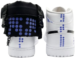 【客製球鞋】Jordan Air Jordan 1 Mid 機能風 戰術包 條形碼 中幫 復古籃球鞋 男款 黑紫 Details for 【客製球鞋】Jordan Air Jordan 1 Mid 機能風 戰術包 條形碼 中幫 復古籃球鞋 男款 黑紫