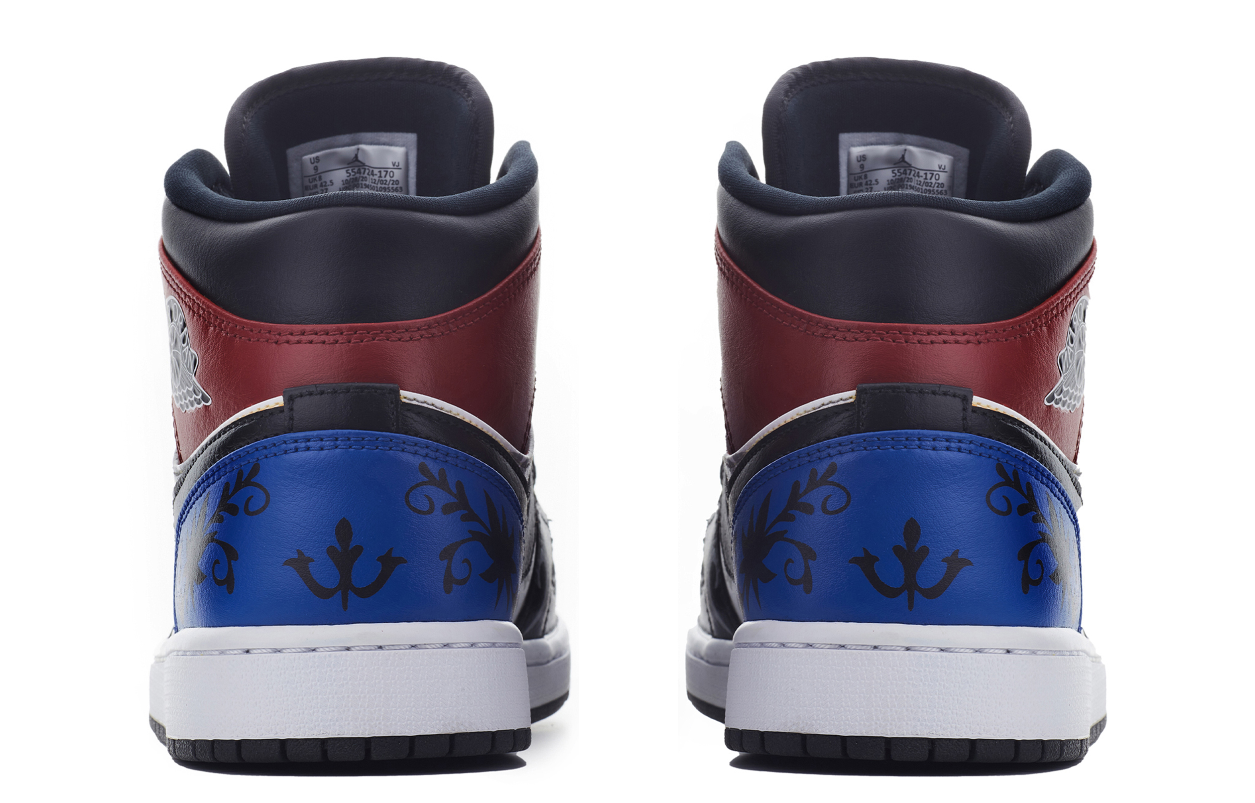 Details for Zapatillas personalizadas Air Jordan 1 Mid 'Tigre Año Nuevo Chino' 554724-170(TeamA-黄男国风S-BOX)