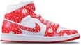Order Zapatillas personalizadas Air Jordan 1 Mid 'Copo de Nieve Helado' BQ6472-116(TeamT-圣诞红白S-BOX)