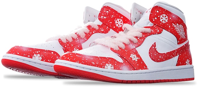 Zapatillas personalizadas Air Jordan 1 Mid 'Copo de Nieve Helado' BQ6472-116(TeamT-圣诞红白S-BOX) Lookbook Zapatillas personalizadas Air Jordan 1 Mid 'Copo de Nieve Helado' BQ6472-116(TeamT-圣诞红白S-BOX)