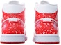 Shop Zapatillas personalizadas Air Jordan 1 Mid 'Copo de Nieve Helado' BQ6472-116(TeamT-圣诞红白S-BOX)