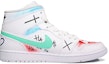 Order 【訂製球鞋】Air Jordan 1 Mid 塗鴉 小丑 愚人節專屬訂製 中幫復古籃球鞋 藍白紅