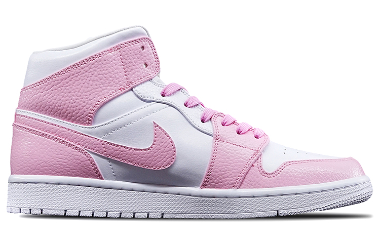 Order [Kasut Custom] Air Jordan 1 Mid Pink Purple Putih 'Ais Krim Musim Panas' 554724-130(TeamT-男女夏日雪糕冰淇淋粉红紫)