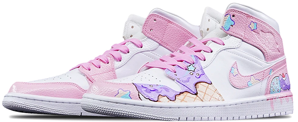 Zapatillas Air Jordan 1 Mid Rosa Morado Blanco 'Helado de Verano' 554724-130(TeamT-男女夏日雪糕冰淇淋粉红紫) Lookbook Zapatillas Air Jordan 1 Mid Rosa Morado Blanco 'Helado de Verano' 554724-130(TeamT-男女夏日雪糕冰淇淋粉红紫)