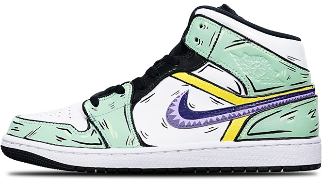 custom-shoes-air-jordan-1-mid-purple-green-one-piece-zoro
