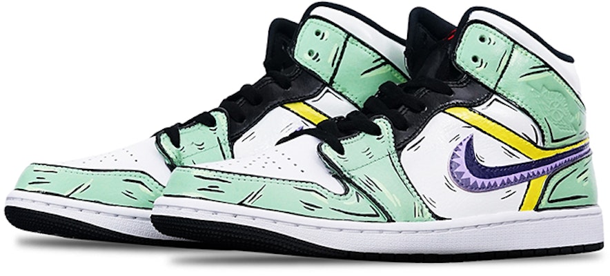 에어 조던 1 미드 보라초록 '조로' (커스텀) 554725-132(Teamone-女款索隆) Lookbook 에어 조던 1 미드 보라초록 '조로' (커스텀) 554725-132(Teamone-女款索隆)