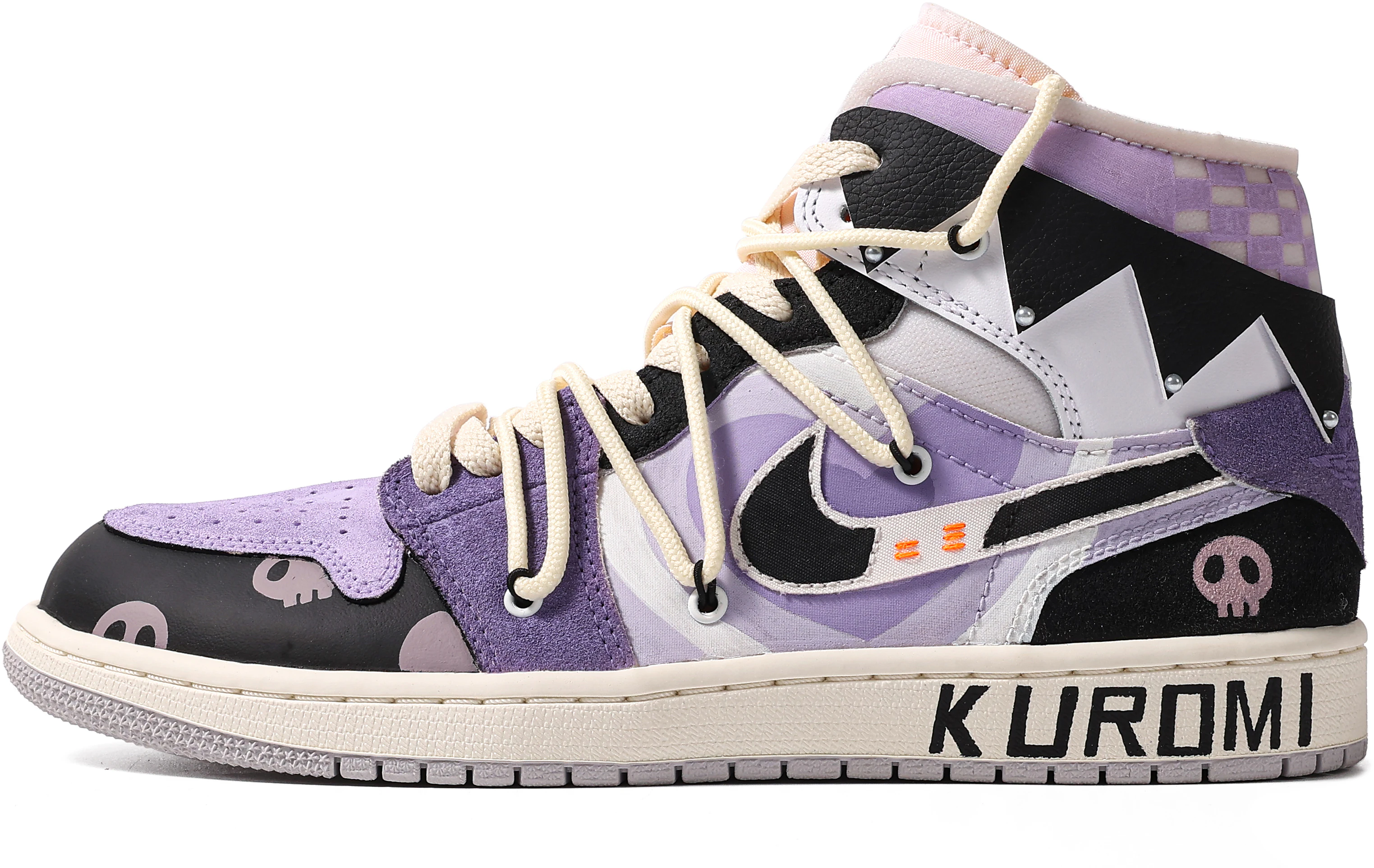 custom-shoes-air-jordan-1-mid-se-black-white-purple-da-vinci-custom