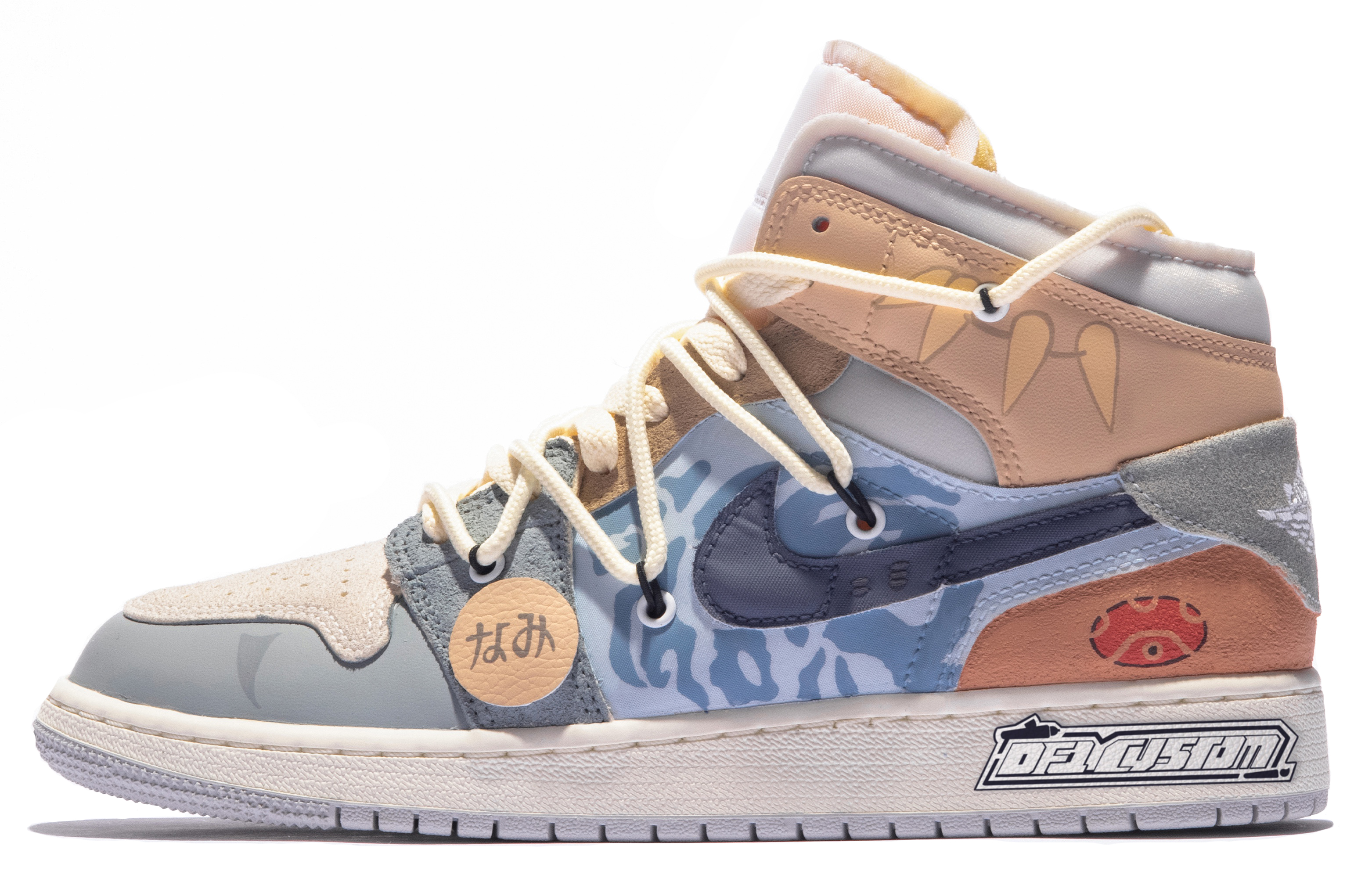 Order [定制鞋款] Air Jordan 1 Mid SE '蓝褐黄达芬奇工艺' DQ3726-100(TeamM-女款幽灵日记S-BOX)