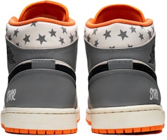 【訂製球鞋】Jordan Air Jordan 1 Mid SE 野鶴製造 咖啡染 塗鴉 五角星 中幫 復古籃球鞋 男款 白灰橙 Shop 【訂製球鞋】Jordan Air Jordan 1 Mid SE 野鶴製造 咖啡染 塗鴉 五角星 中幫 復古籃球鞋 男款 白灰橙