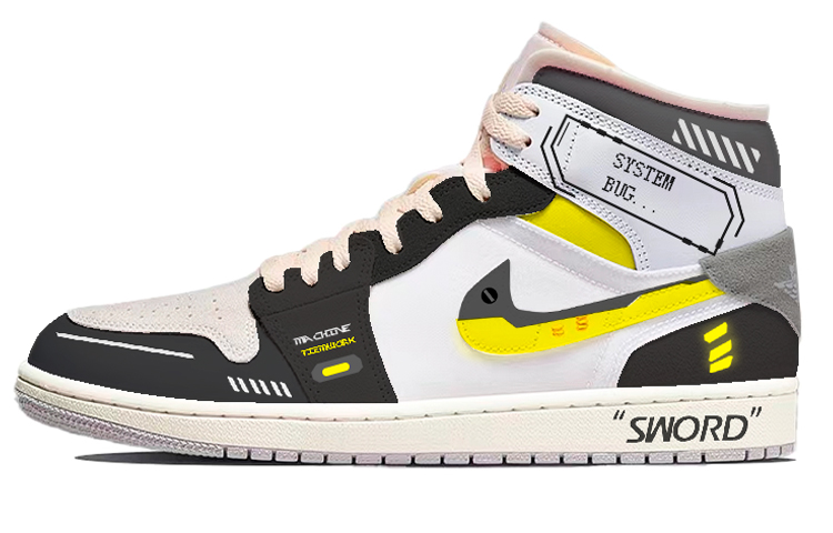 Buy [定制鞋款] Air Jordan 1 Mid SE '赛博朋克荧光' DM9652-100(TeamP-ZB男款荧光科技黄)