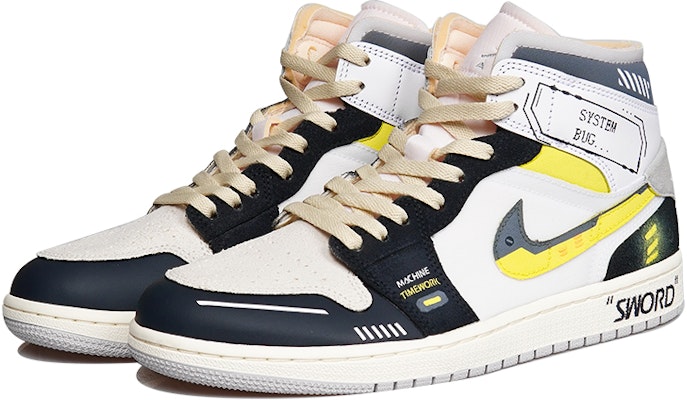 커스텀 에어 조던 1 미드 SE '사이버펑크 볼트' DM9652-100(TeamP-ZB男款荧光科技黄) Lookbook 커스텀 에어 조던 1 미드 SE '사이버펑크 볼트' DM9652-100(TeamP-ZB男款荧光科技黄)