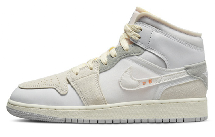 Sizing [定制运动鞋] Air Jordan 1 中帮 SE '达芬奇笑脸涂鸦' DQ3726-100(TeamM-女款笑脸涂鸦S-BOX)