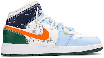 커스텀 에어 조던 1 미드 SE '화이트 블루 오렌지' DX2462-100(TeamF-花花游园会) Order 커스텀 에어 조던 1 미드 SE '화이트 블루 오렌지' DX2462-100(TeamF-花花游园会)