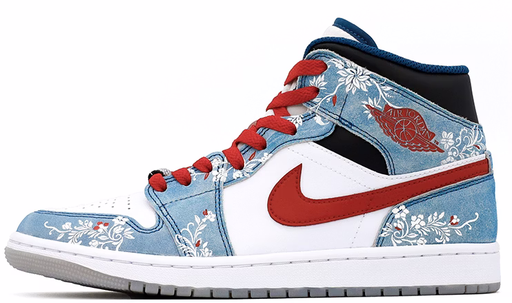 custom-shoes-air-jordan-1-mid-se-floral-white-blue