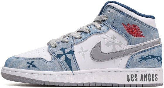 Jordan 1 Mid SE "Cruz Gótica" Gris/Azul DR6235-401(TeamE-女款十字架灰白蓝BOX) Buy Jordan 1 Mid SE "Cruz Gótica" Gris/Azul DR6235-401(TeamE-女款十字架灰白蓝BOX)