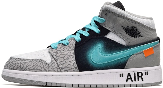 【カスタムシューズ】エア ジョーダン 1 ミッド SE 'グラデーション グレー ブラック ブルー オレンジ' DM1200-016(TeamE-男款橘色皮贴黑蓝灰) Buy 【カスタムシューズ】エア ジョーダン 1 ミッド SE 'グラデーション グレー ブラック ブルー オレンジ' DM1200-016(TeamE-男款橘色皮贴黑蓝灰)