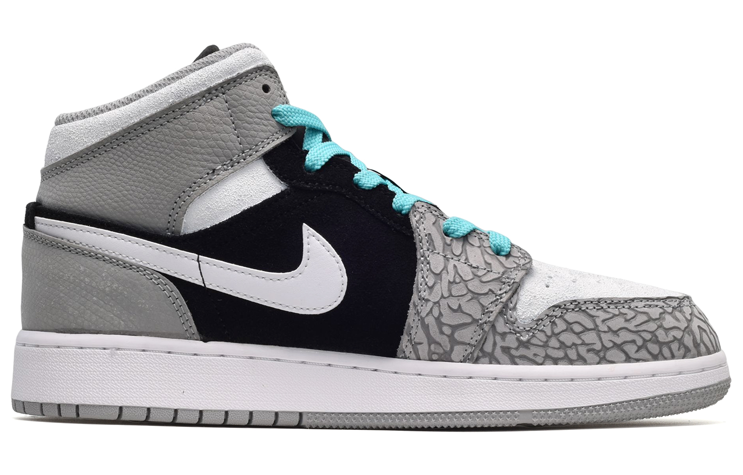 Order [Kasut Custom] Air Jordan 1 Mid SE 'Kelabu Hitam Biru Oren Kecerunan' DM1200-016(TeamE-男款橘色皮贴黑蓝灰)