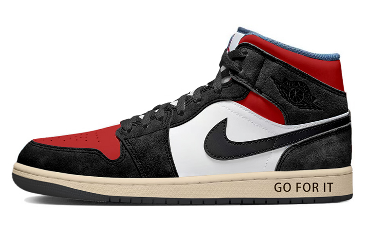 Buy カスタムAJ1ミッドSE「グラフィティ黒白赤」 DN3706-401(TeamY-男款复古黑白红)