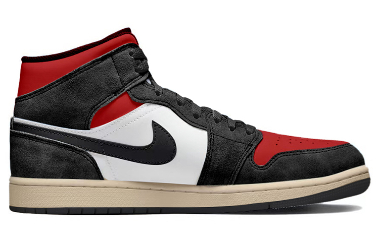 Order カスタムAJ1ミッドSE「グラフィティ黒白赤」 DN3706-401(TeamY-男款复古黑白红)