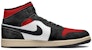 커스텀 에어 조던 1 미드 SE '그래피티 블랙/화이트/레드' DN3706-401(TeamY-男款复古黑白红)
