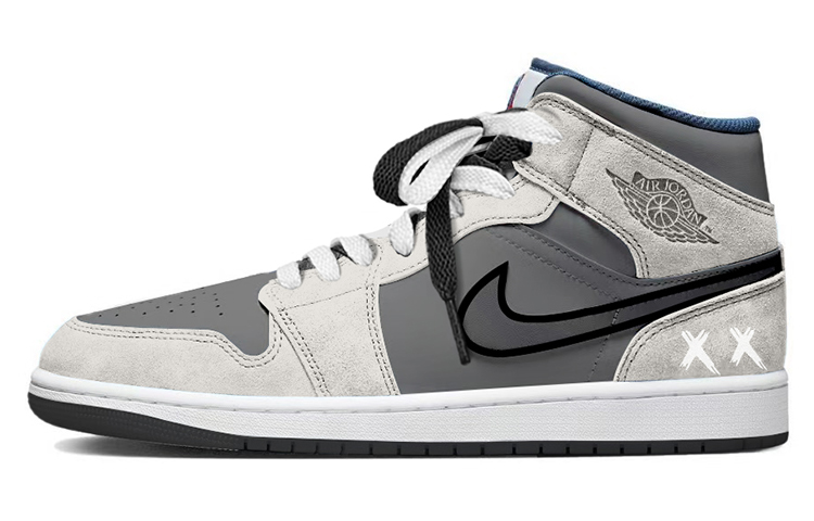 Buy [定制鞋款] Air Jordan 1 中帮 SE '涂鸦灰' DN3706-401(TeamY-男款小众高级雾霾灰)