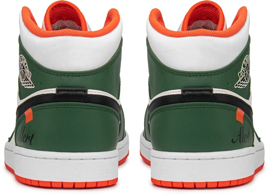 【定製球鞋】 Jordan Air Jordan 1 Mid SE 禮盒 高街 復古 中幫 復古籃球鞋 男款 綠白 Shop 【定製球鞋】 Jordan Air Jordan 1 Mid SE 禮盒 高街 復古 中幫 復古籃球鞋 男款 綠白