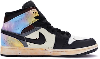 【定制球鞋】Jordan Air Jordan 1 Mid SE 落水狗 特殊鞋盒 手繪紮染 中幫 復古籃球鞋 GS 黑白 Lookbook 【定制球鞋】Jordan Air Jordan 1 Mid SE 落水狗 特殊鞋盒 手繪紮染 中幫 復古籃球鞋 GS 黑白