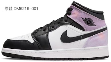【定制球鞋】Jordan Air Jordan 1 Mid SE 落水狗 特殊鞋盒 手繪紮染 中幫 復古籃球鞋 GS 黑白 Details for 【定制球鞋】Jordan Air Jordan 1 Mid SE 落水狗 特殊鞋盒 手繪紮染 中幫 復古籃球鞋 GS 黑白