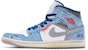 커스텀 에어 조던 1 미드 SE '증오의 8인' (핸드페인팅) DN3706-401(TeamR-八恶人男款白蓝)
