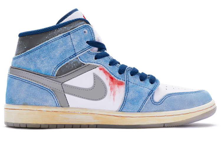 Order [定制鞋] Air Jordan 1 Mid SE ‘八恶人手绘’ DN3706-401(TeamR-八恶人男款白蓝)