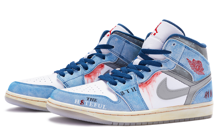 Lookbook [定制鞋] Air Jordan 1 Mid SE ‘八恶人手绘’ DN3706-401(TeamR-八恶人男款白蓝)