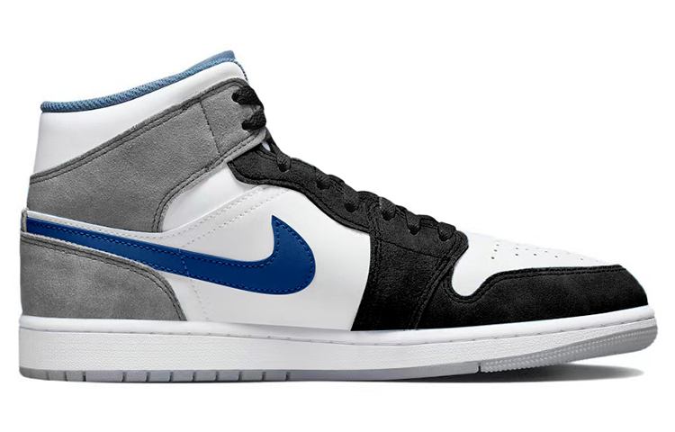 Order [Kasut Custom] Air Jordan 1 Mid SE 'Minimal Basuh Hitam Biru' DN3706-401(TeamY-男款复古潮流黑白红)