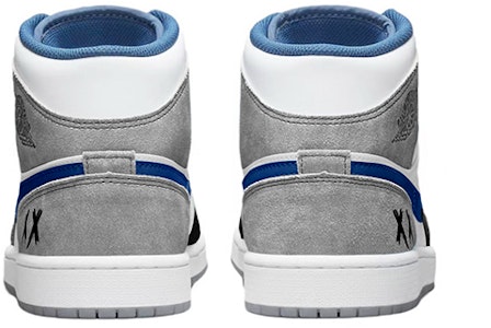 【訂製球鞋】Jordan Air Jordan 1 Mid SE 簡約工業 水洗 雾霾灰 塗鴉 中筒 復古籃球鞋 男款 黑藍 Shop 【訂製球鞋】Jordan Air Jordan 1 Mid SE 簡約工業 水洗 雾霾灰 塗鴉 中筒 復古籃球鞋 男款 黑藍