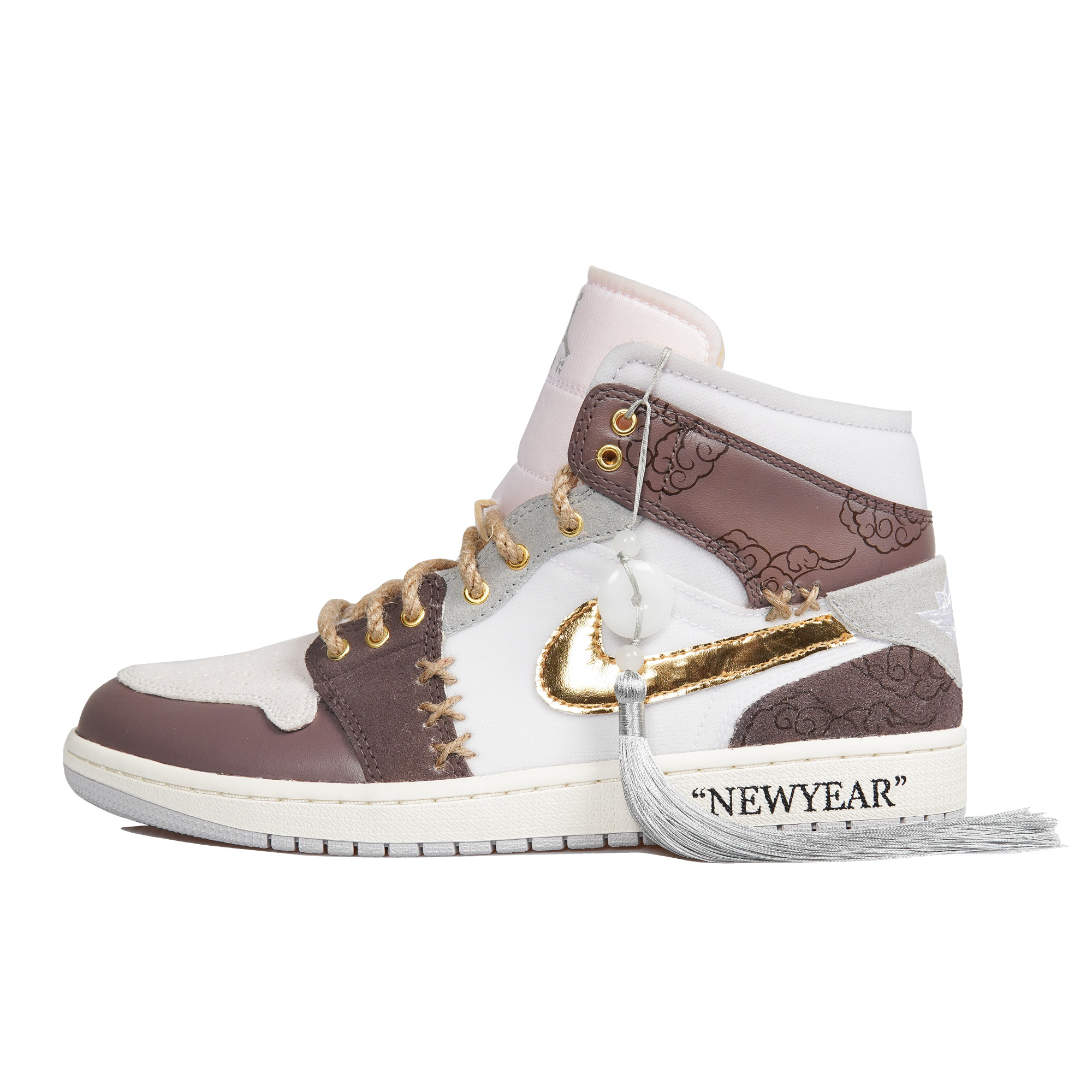 Buy 에어 조던 1 미드 SE '모카 클라우드' (커스텀) DM9652-100(TeamP-兔年摩卡色祥云）