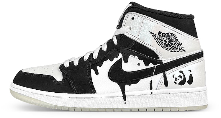 【定制鞋款】Air Jordan 1 Mid SE '熊猫镭射' DH6933-100(Team叁-男流淌熊猫BOX) Lookbook 【定制鞋款】Air Jordan 1 Mid SE '熊猫镭射' DH6933-100(Team叁-男流淌熊猫BOX)