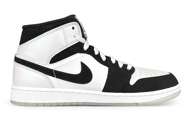 Shop [Sepatu Custom] Air Jordan 1 Mid SE 'Panda Laser' DH6933-100(Team叁-男流淌熊猫BOX)
