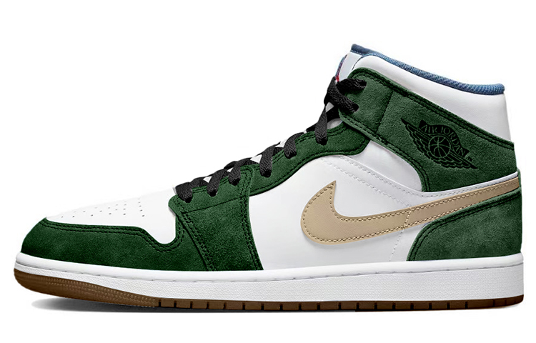 Buy [定制鞋款] Air Jordan 1 Mid SE '锈绿森林' DN3706-401(TeamY-男款复古绿光森林绿棕)