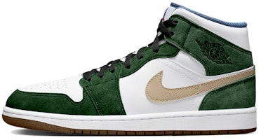 【客製化球鞋】 Jordan Air Jordan 1 Mid SE 老化綠光森林 少眾 高筒 復古籃球鞋 男款 綠棕色 Buy 【客製化球鞋】 Jordan Air Jordan 1 Mid SE 老化綠光森林 少眾 高筒 復古籃球鞋 男款 綠棕色