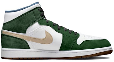 【客製化球鞋】 Jordan Air Jordan 1 Mid SE 老化綠光森林 少眾 高筒 復古籃球鞋 男款 綠棕色 Order 【客製化球鞋】 Jordan Air Jordan 1 Mid SE 老化綠光森林 少眾 高筒 復古籃球鞋 男款 綠棕色