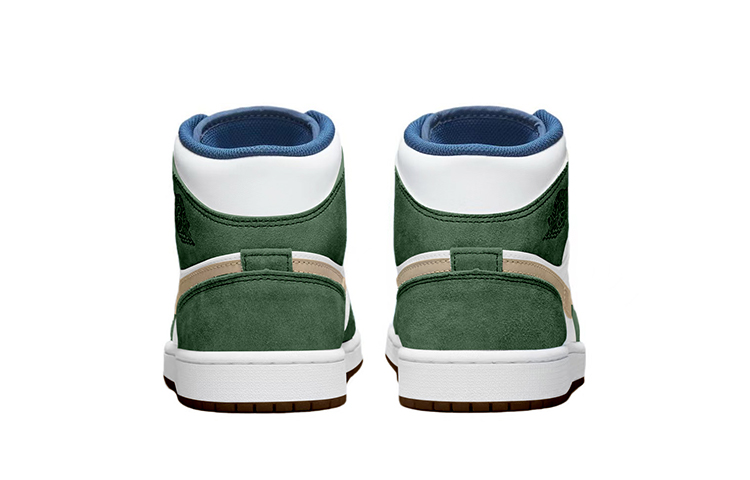 Shop [定制鞋款] Air Jordan 1 Mid SE '锈绿森林' DN3706-401(TeamY-男款复古绿光森林绿棕)
