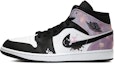 Buy 【定制球鞋】Jordan Air Jordan 1 Mid SE 桃子氣泡 白桃味 潮流青春 扎染 中幫 復古籃球鞋 男款 黑白粉