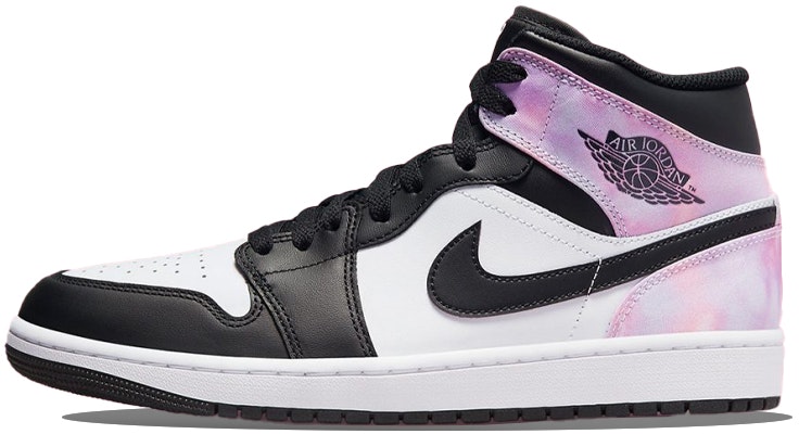 【定制球鞋】Jordan Air Jordan 1 Mid SE 桃子氣泡 白桃味 潮流青春 扎染 中幫 復古籃球鞋 男款 黑白粉 Sizing 【定制球鞋】Jordan Air Jordan 1 Mid SE 桃子氣泡 白桃味 潮流青春 扎染 中幫 復古籃球鞋 男款 黑白粉