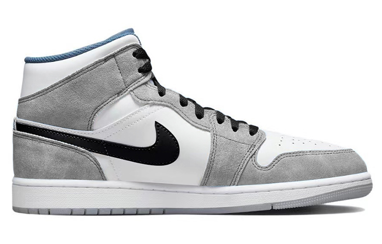 Order [Sepatu Custom] Air Jordan 1 Mid SE 'Smoke Grey dan Putih' DN3706-401(TeamY-男款极简工业灰白)