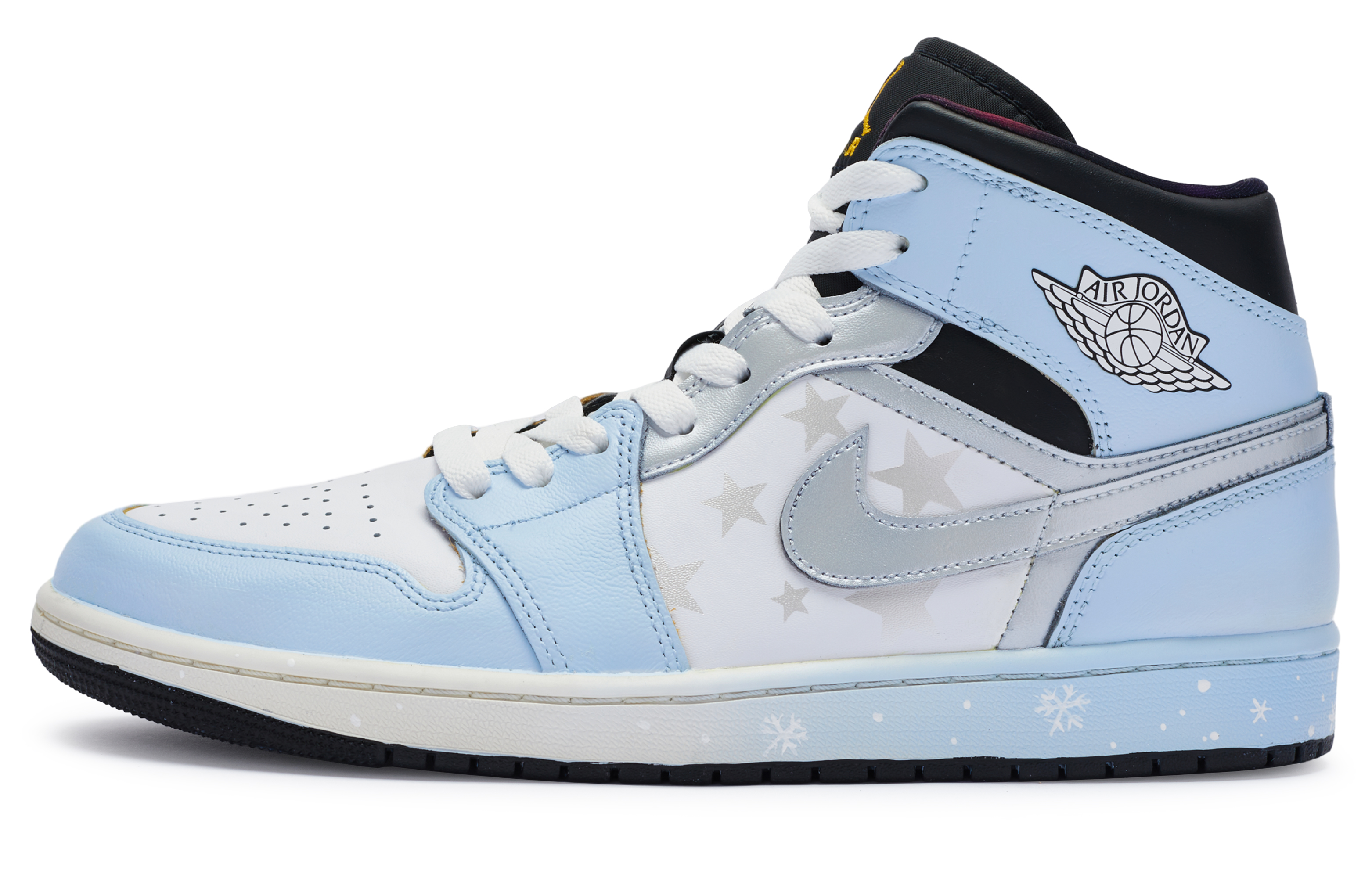 Buy [Kasut Custom] Air Jordan 1 Mid SE 'Snowflake Galaxy Biru Putih' DQ8417-071-485332