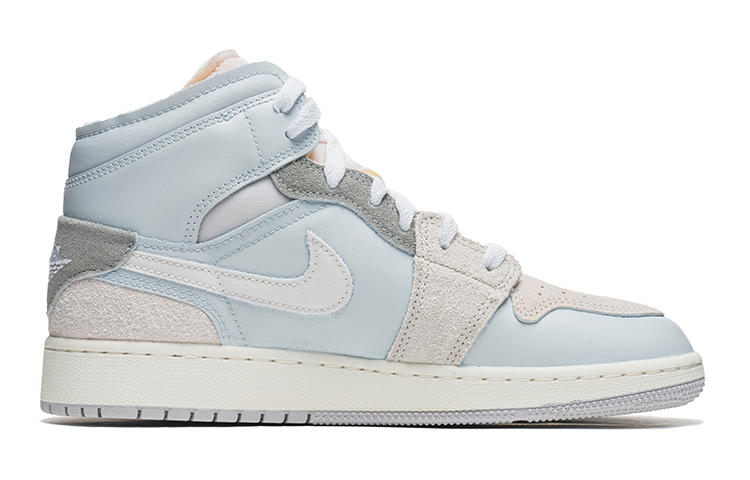 Order [Sepatu Custom] Air Jordan 1 Mid SE 'UNC Deconstructed' DQ3726-100(TeamB-女款ow北卡蓝F-BOX)