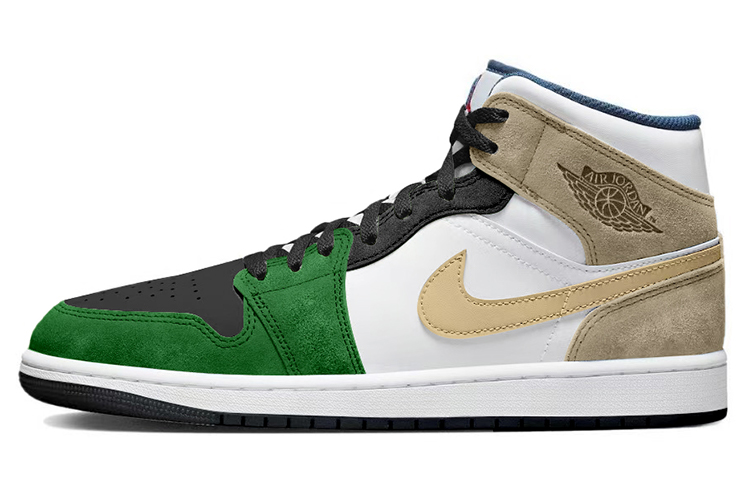 Buy 커스텀 에어 조던 1 미드 SE '그라피티 녹갈색' DN3706-401(TeamY-男款复古潮流米蓝黑)